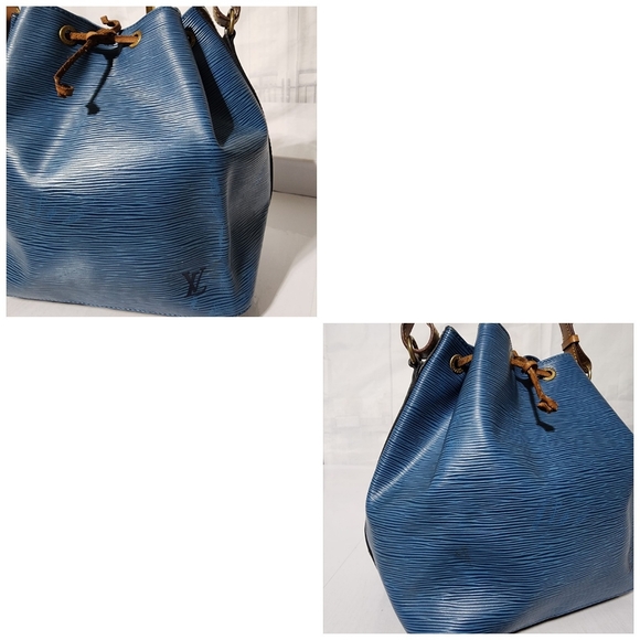 Louis Vuitton Epi Noe Drawstring Bucket Shoulder Bag Brown/Blue - Picture 7 of 16
